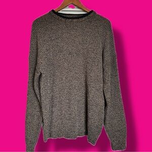 Oversized Black and Brown Crewneck Sweater